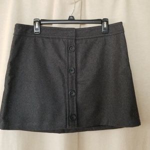 Vintage 90's Button Up Wool Skirt
